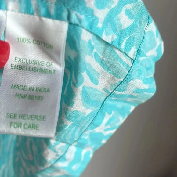 Lilly Pulitzer Sarasota Beaded Tunic Sea Cups Shorely Blue - Picture 8 of 10